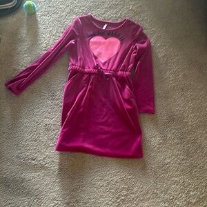 Velour long sleeve comfy dress